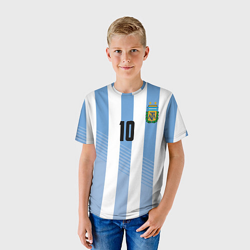 Детская футболка Месси - сборная Аргентины / 3D-принт – фото 3