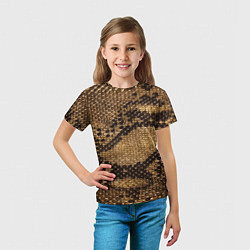 Футболка детская Змеиная кожа, цвет: 3D-принт — фото 2