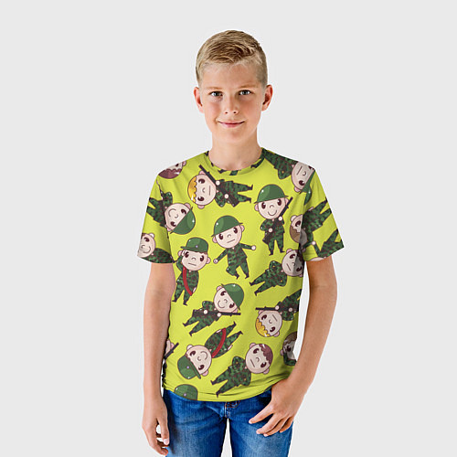 Детская футболка Солдатики в камуфляже / 3D-принт – фото 3