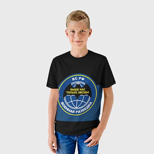Детская футболка ВС РФ: Военная разведка / 3D-принт – фото 3