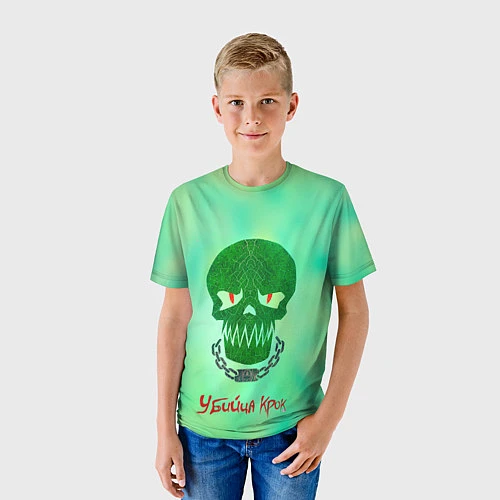 Детская футболка Убийца Крок / 3D-принт – фото 3