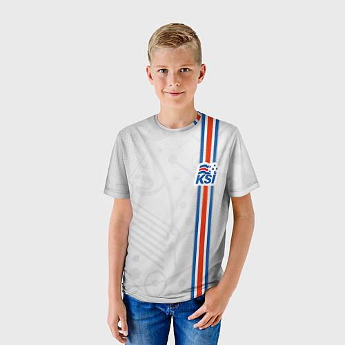 Детская футболка Сборная Исландии по футболу / 3D-принт – фото 3