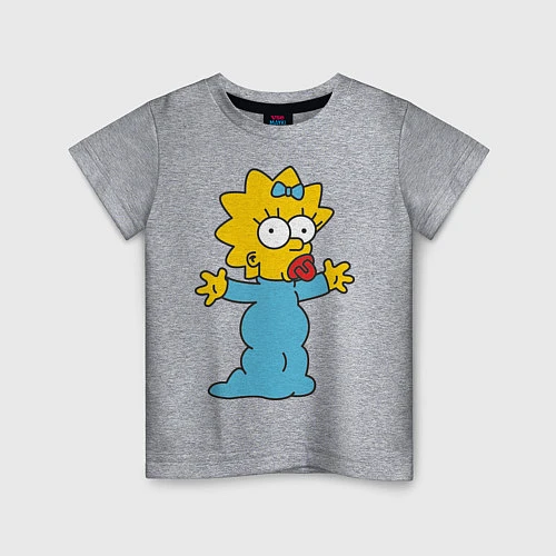 Детская футболка Maggie Simpson / Меланж – фото 1