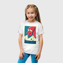 Футболка хлопковая детская Zoidberg: Why not?, цвет: белый — фото 2