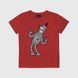 Футболка хлопковая детская Bender Error, цвет: красный