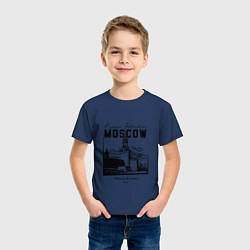 Футболка хлопковая детская Moscow Kremlin 1147, цвет: тёмно-синий — фото 2