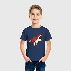 Футболка хлопковая детская Phoenix Coyotes, цвет: тёмно-синий — фото 2