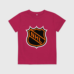 Футболка хлопковая детская NHL, цвет: маджента