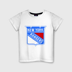 Футболка хлопковая детская New York Rangers, цвет: белый