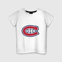 Футболка хлопковая детская Montreal Canadiens, цвет: белый