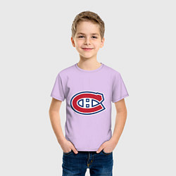 Футболка хлопковая детская Montreal Canadiens, цвет: лаванда — фото 2