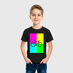 Футболка хлопковая детская Велосипед фикс, цвет: черный — фото 2