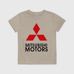 Футболка хлопковая детская Mitsubishi, цвет: миндальный