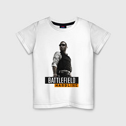 Футболка хлопковая детская Battlefield Hardline, цвет: белый