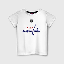 Футболка хлопковая детская Washington Capitals: Ovechkin 8, цвет: белый