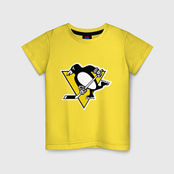 Футболка хлопковая детская Pittsburgh Penguins: Malkin 71, цвет: желтый