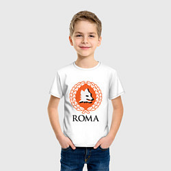 Футболка хлопковая детская Roma, цвет: белый — фото 2