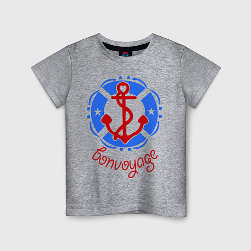 Детская футболка Sea Bon Voyage / Меланж – фото 1