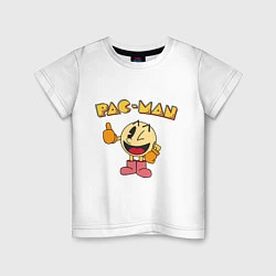 Футболка хлопковая детская Pac-Man, цвет: белый