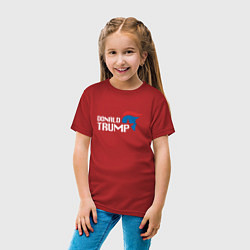 Футболка хлопковая детская Donald Trump Logo, цвет: красный — фото 2