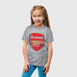 Футболка хлопковая детская Arsenal FC, цвет: меланж — фото 2