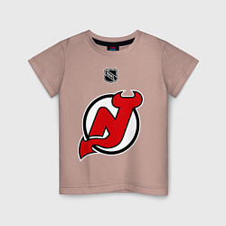 Футболка хлопковая детская New Jersey Devils: Kovalchuk 17, цвет: пыльно-розовый