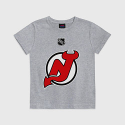 Футболка хлопковая детская New Jersey Devils: Kovalchuk 17, цвет: меланж