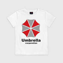 Футболка хлопковая детская Umbrella corporation, цвет: белый