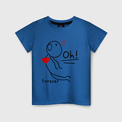 Футболка хлопковая детская Oh: Forever, цвет: синий
