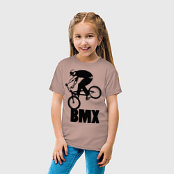 Футболка хлопковая детская BMX 3, цвет: пыльно-розовый — фото 2
