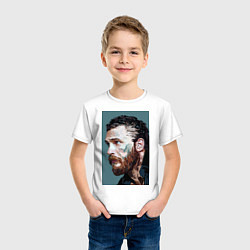 Футболка хлопковая детская Том Харди Ван Гога, цвет: белый — фото 2