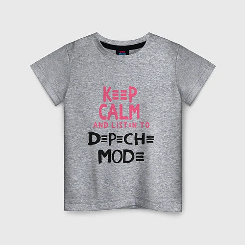 Детская футболка Keep Calm & Listen Depeche Mode / Меланж – фото 1