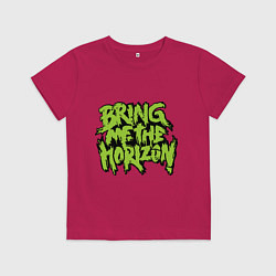 Футболка хлопковая детская Bring me the horizon, цвет: маджента