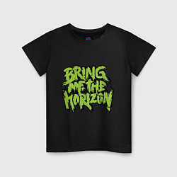 Футболка хлопковая детская Bring me the horizon, цвет: черный