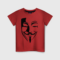 Футболка хлопковая детская Vendetta Mask, цвет: красный