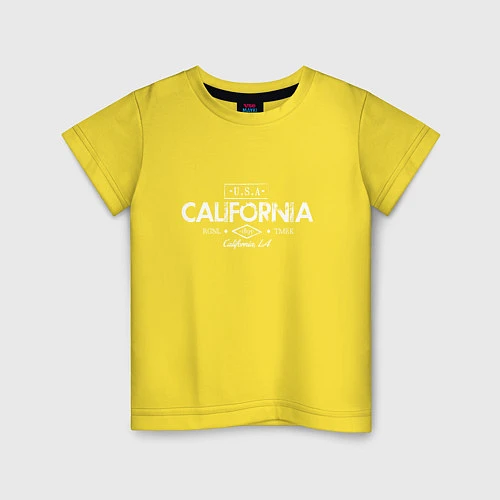 Детская футболка California / Желтый – фото 1