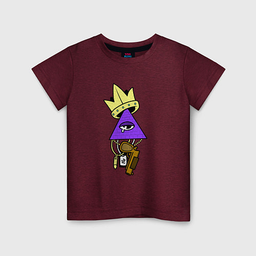 Детская футболка SWAG Pyramid / Меланж-бордовый – фото 1