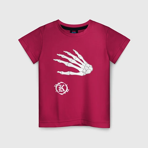 Детская футболка Кукрыниксы: Кости / Маджента – фото 1