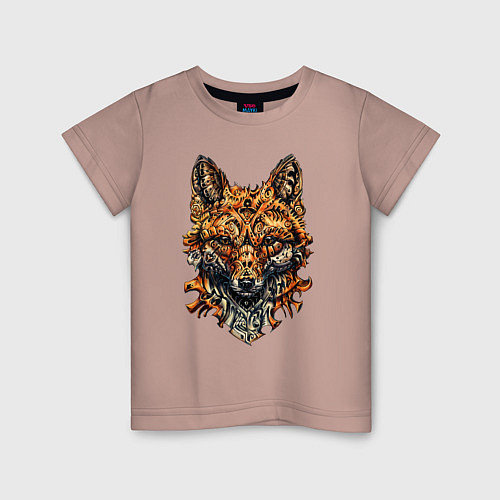 Детская футболка Голова древней лисы / Пыльно-розовый – фото 1