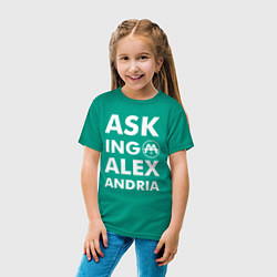 Футболка хлопковая детская Asking Alexandria, цвет: зеленый — фото 2