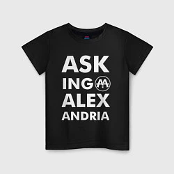 Футболка хлопковая детская Asking Alexandria, цвет: черный