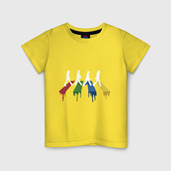 Футболка хлопковая детская Beatles Color, цвет: желтый
