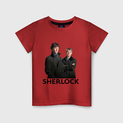 Детская футболка Sherlock / Красный – фото 1