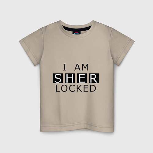 Детская футболка I am Sherlocked / Миндальный – фото 1