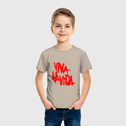 Футболка хлопковая детская Viva La Vida, цвет: миндальный — фото 2