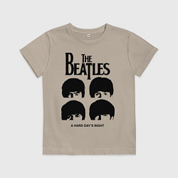 Футболка хлопковая детская A Hard Days Night, цвет: миндальный
