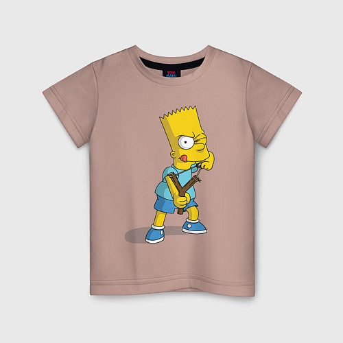 Детская футболка Bart Bully / Пыльно-розовый – фото 1