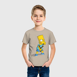 Футболка хлопковая детская Bart Bully, цвет: миндальный — фото 2