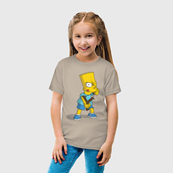 Футболка хлопковая детская Bart Bully, цвет: миндальный — фото 2