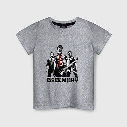 Футболка хлопковая детская Группа Green Day, цвет: меланж